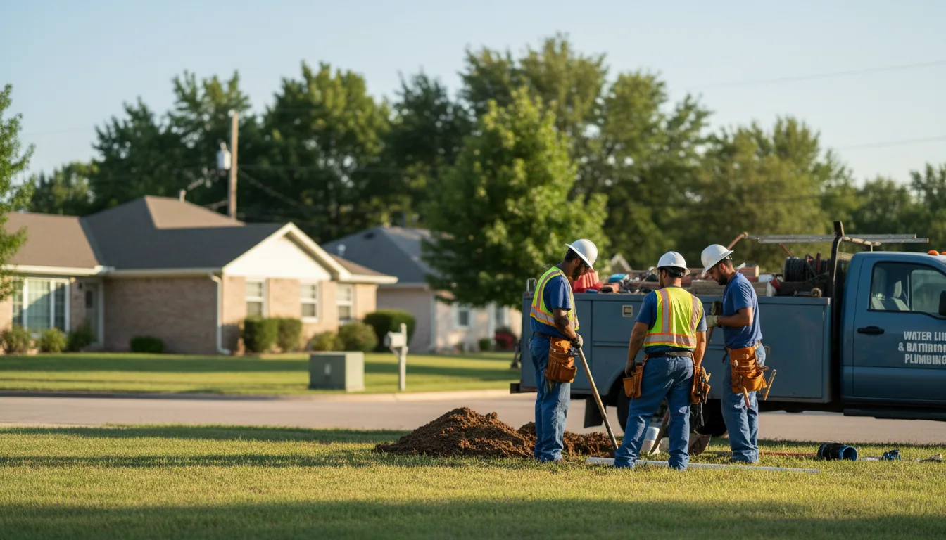 Residential water line and bathroom plumbing service in Arnett, WV